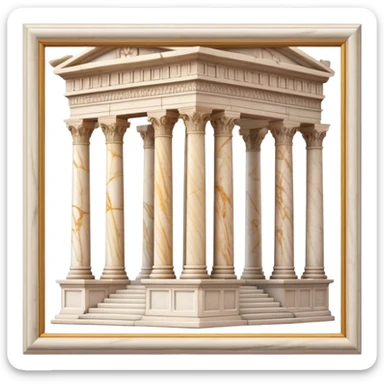 The Library of Celsus Landmark Emoji – Depicting its marble facade, carved columns, and statues. sticker