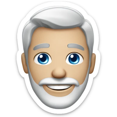 Blue eyed smiling man with gray beard sticker