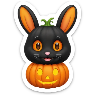🐰🎃🖤 Spooky cute bunny sticker