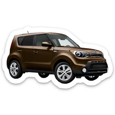 Brown kia soul car sticker