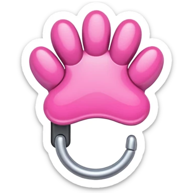 an ios genmoji for a pink claw clip sticker