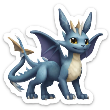 Drakeon Fakémon Dragon Eeveelution full body sticker