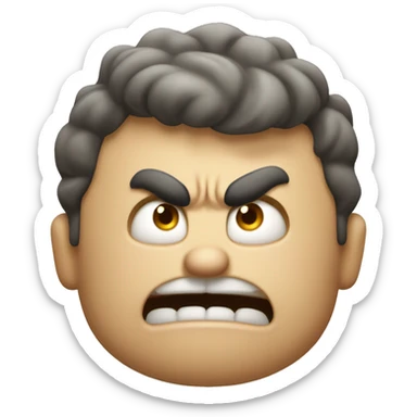 Angry, almost cartoonishly angry guy yelling "FRIP! sticker