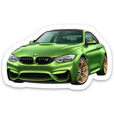 Green bmw m4 upgraded sticker