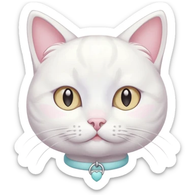  harajuku pastel yume kawaii japanese white cat sticker