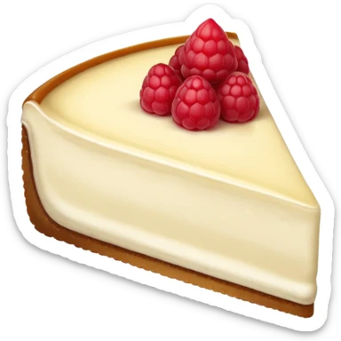 Cheesecake slice with raspberry on top sticker