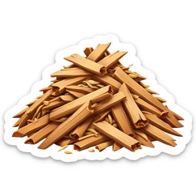 Pile of arboriculture wood chip sticker