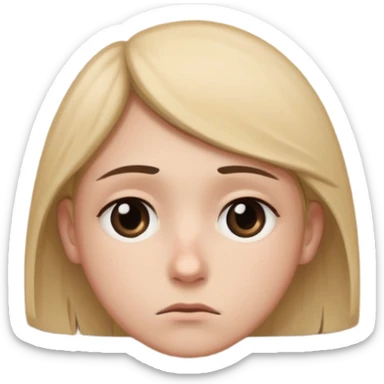 The sad person sat facing the corner of the wall. sticker