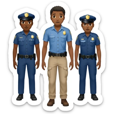 Black man being arrested by cops after escaping from cotton field sticker