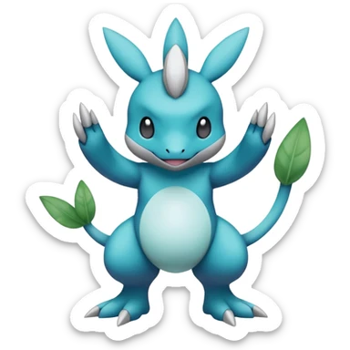 Inteleon-Vibrava-Pokémon-Fusion, full body sticker