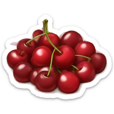 blanket with cherries sticker