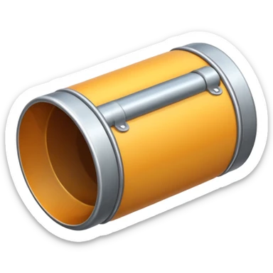 A metal tube pipe sticker