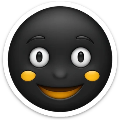 Lost média emojis joyeux noir sticker