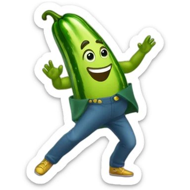 Pepino-bailando sticker