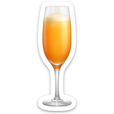 Mango Bellini in einem Sektglas mit viel sprudel sticker