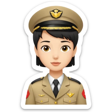 A young guide with short black hair. 3D sticker
