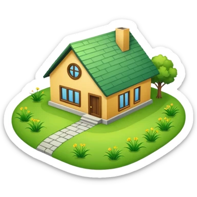 UN LOTE DE TERRNO PARA CONSTRUCCION DE UNA CASA  VERDE  sticker