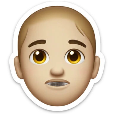 Crying kissey face with a peace sign sticker