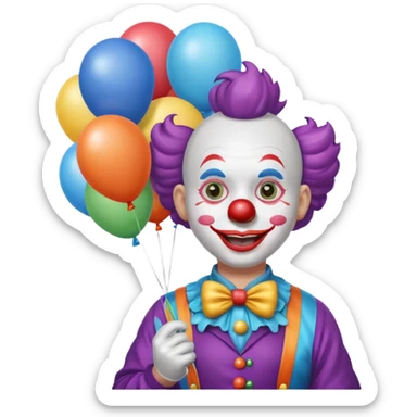 Street Balloon Seller clown  sticker