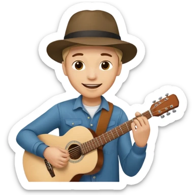 Junior H y Natanael Cano tocando la guitarra  sticker