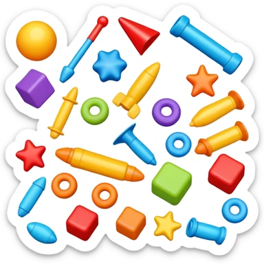 Scattered Toys sticker