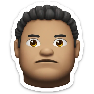 Caked up sumo wrestler sticker