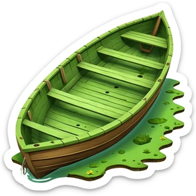 A sunken row boat sticker