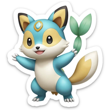 Emolga-Pachirisu-Oshawott-Buizel-Meloetta-Pokémon-Fakémon-fusion, full body sticker