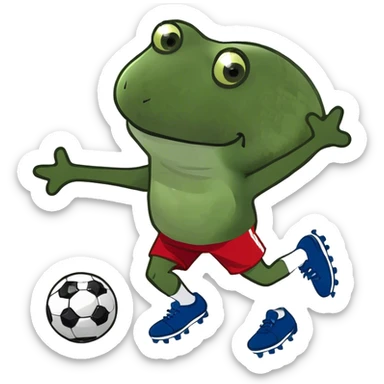 Dog playing soccer sticker