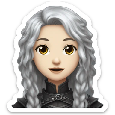 goth,girl,ash color hair,dark-souls,long,adorable,thin face,reddish eyes,gay sticker