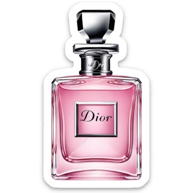 Miss Dior perfume bottle elegant sparkling sticker