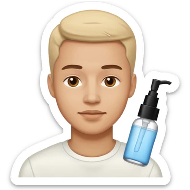 skincare routine man sticker