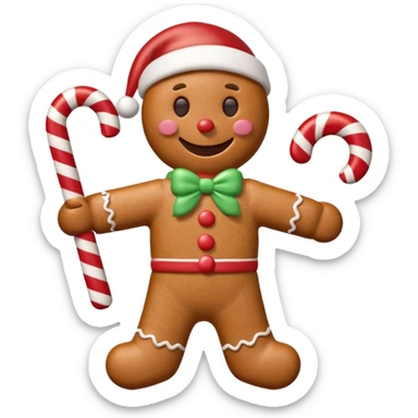 3D rendering Gingerbread man sticker