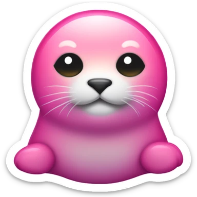 Pink ombre full body seal with glitter sticker