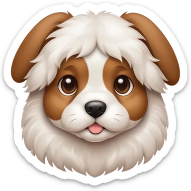 cute puppy dog with floppy ears sticker