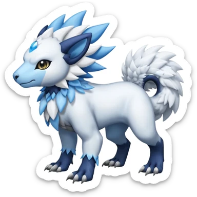 Garurumon-Trico-Amaura-Absol-fusion-creature (full body sticker