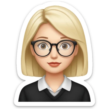 une belle personne avec beaucoup de details, des lunettes  sticker