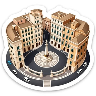 piazza di spagna view from up above
no square style no frame png style 
no squared only building sticker