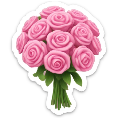 pink bouquet sticker