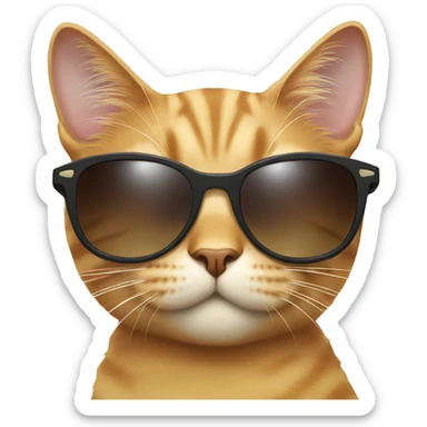 Cat with sunglasses sticker