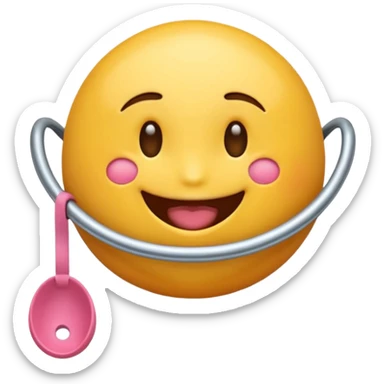 Emoji Sigma con una mandíbula muy marcada y con una ceja levantada y la otra abajo sticker