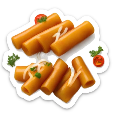 Tteokbokki on a plate sticker