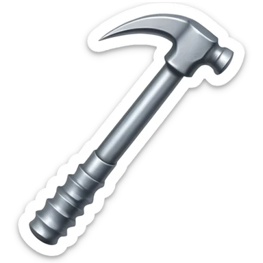 wall nail with flattened head and bent shaft, looks hammered sticker