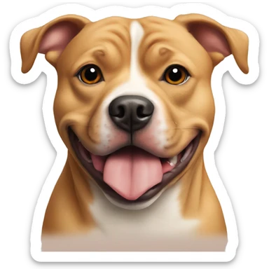 Pit bull , Pomeranian , Amazon bird, bird, mom , two sons  sticker