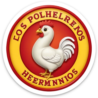 gerar emojs Gerente Los Pollos Hermanos logo em volta escrito sticker