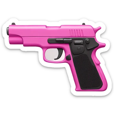 Pink gun emoji sticker