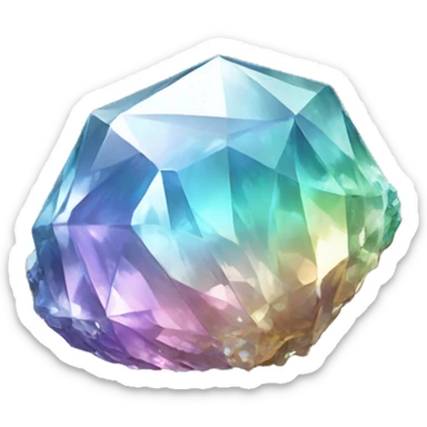 56-carat iridescent diamond crystal cluster sticker
