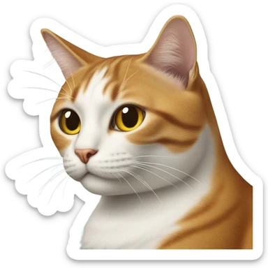 Cat with a cigarette  sticker