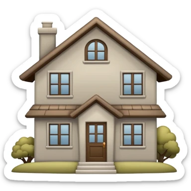 A House Emoji (like this one:🏡),but the color Is Greige Comfy sticker
