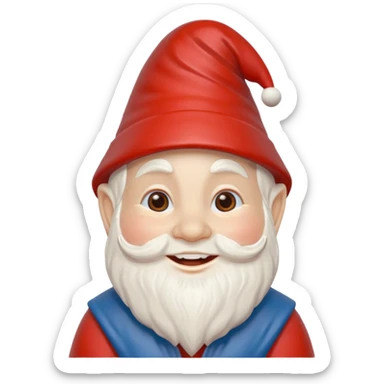 garden ornamental gnome red sticker